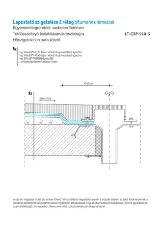 Rétegrendi és csomóponti rajzok (PDF) - Lapostetők szigetelése bitumenes lemezekkel